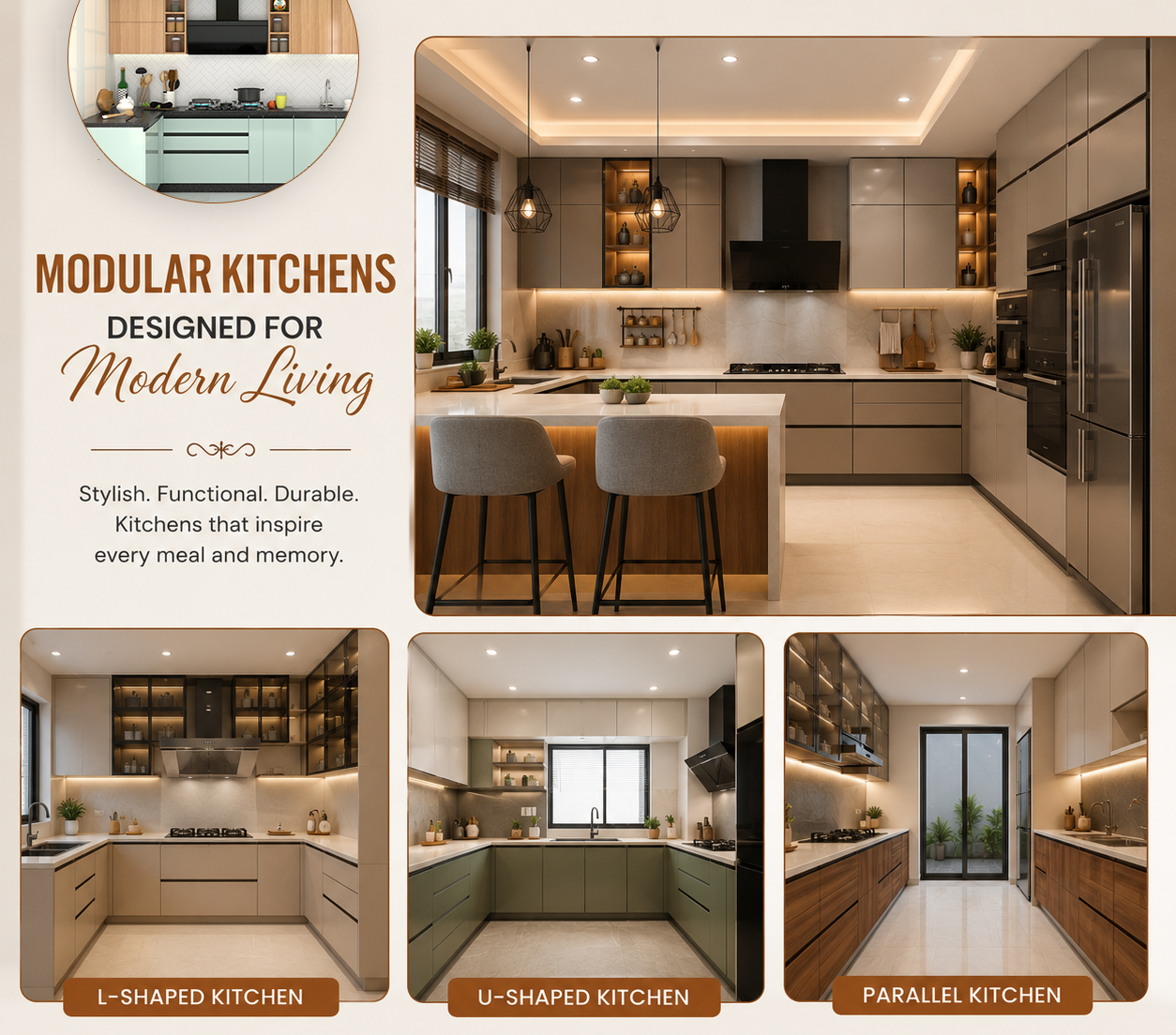 Modular Kitchens by Satnam Wood Works